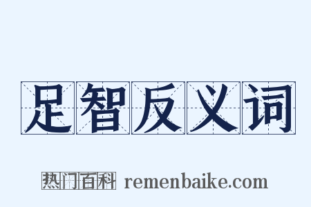 足智反义词是什么意思的图片
